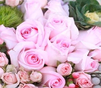 Soft and Strong- blush pinks, tender greens and timeless grace